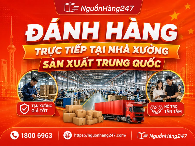 Đánh hàng trực tiếp tại các nhà xưởng sản xuất ở Trung Quốc