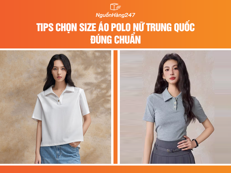 Tips chọn size áo polo nữ Trung Quốc đúng chuẩn