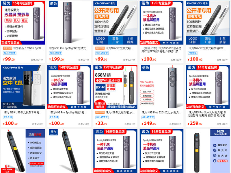 Shop order bút trình chiếu Trung Quốc cực chất giá rẻ trên 1688