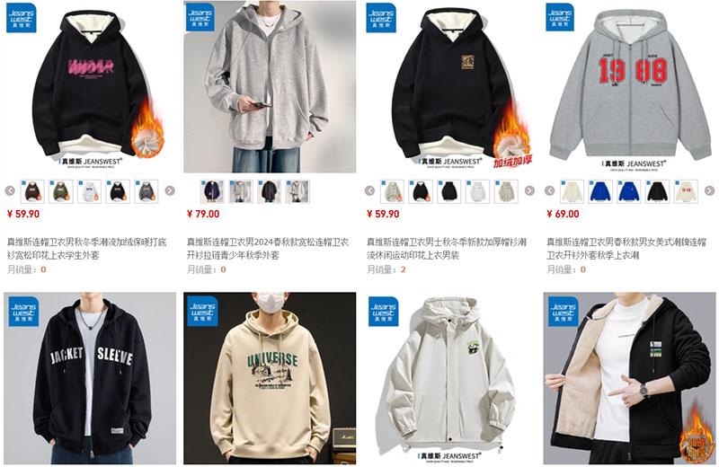 Nguồn nhập áo hoodie nam từ Trung Quốc trên Taobao, Tmall