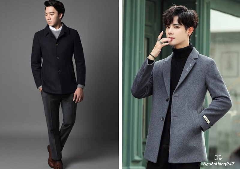 Áo măng tô nam ngắn