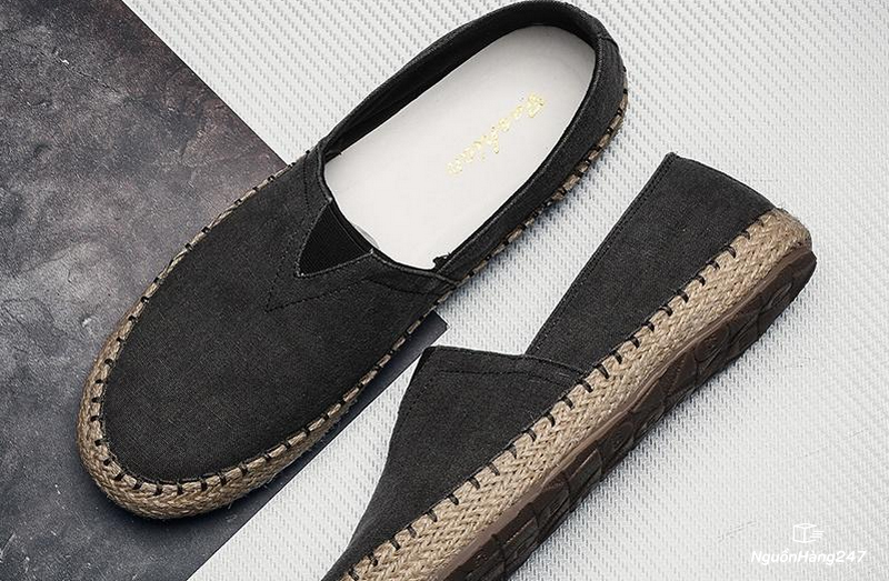 Giày vải đế cói