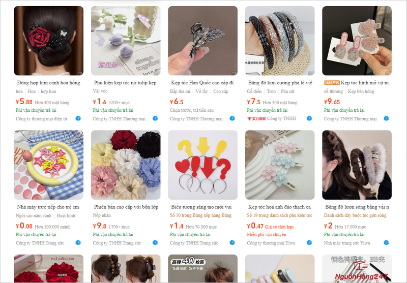 Gợi ý shop bán phụ kiện làm tóc giá rẻ Trung Quốc uy tín