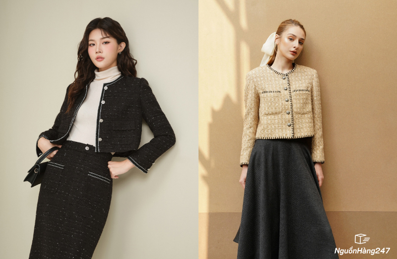 Áo dạ công sở tweed