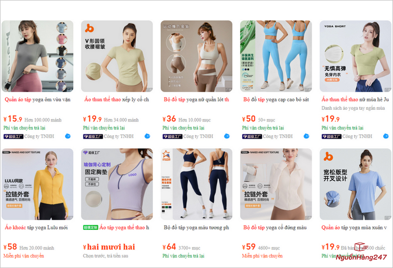 Bật mí nguồn nhập đồ tập thể dục nữ nội địa Trung Quốc giá sỉ tận gốc