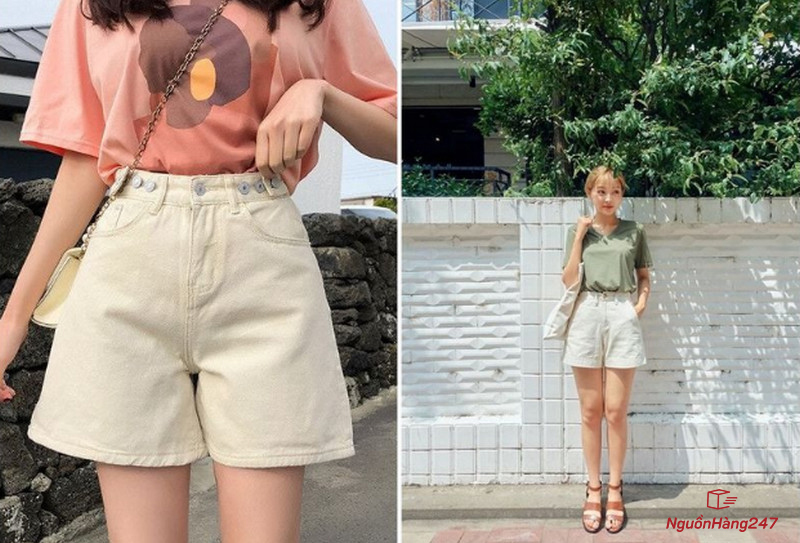 Quần short nữ kaki