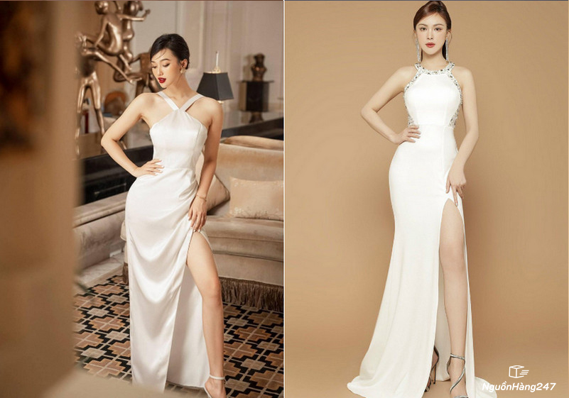 Váy dạ hội cổ yếm