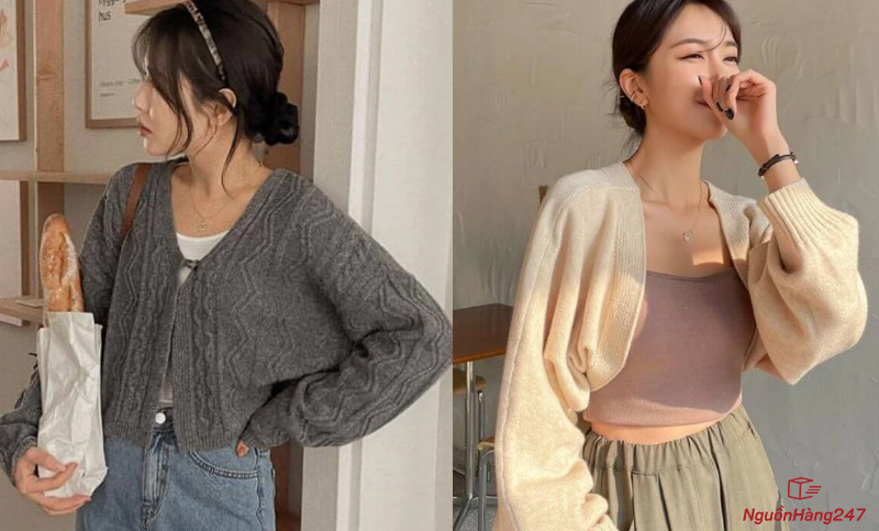 Áo cardigan dáng ngắn