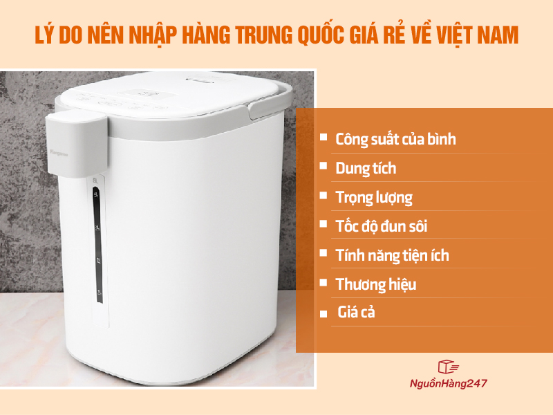 Những tiêu chí quan trọng khi chọn bình thủy điện Trung Quốc nên biết