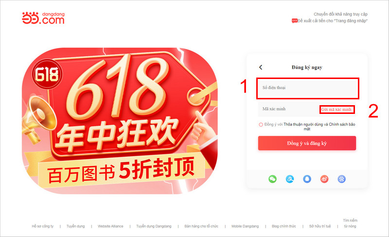 Điền số điện thoại phù hợp vào ô