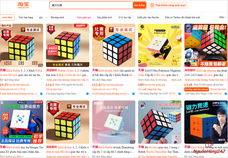 Link shop order bộ đồ chơi rubik nội địa Trung Quốc giá rẻ, uy tín nhất
