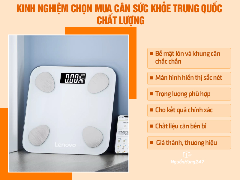 Kinh nghiệm chọn mua cân sức khỏe Trung Quốc chất lượng