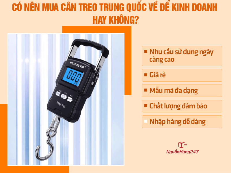 Có nên mua cân treo Trung Quốc về để kinh doanh hay không?