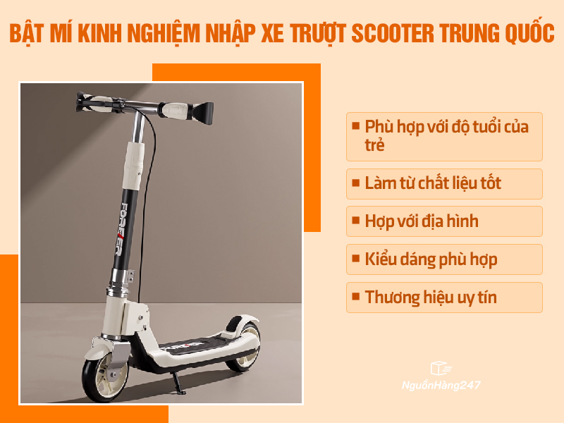 Bật mí kinh nghiệm nhập xe trượt Scooter giá rẻ Trung Quốc