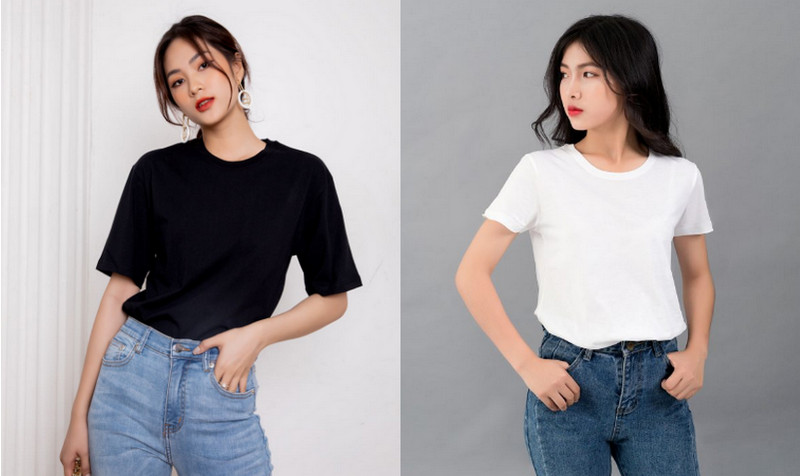 Mẫu áo thun trơn basic