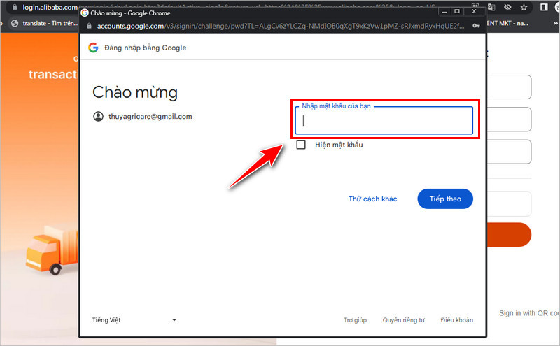 Nhập mật khẩu