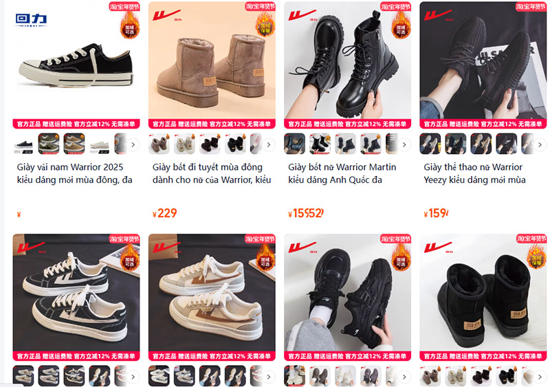 Nhập hàng trên sàn TMĐT Trung Quốc Taobao, Tmall, 1688