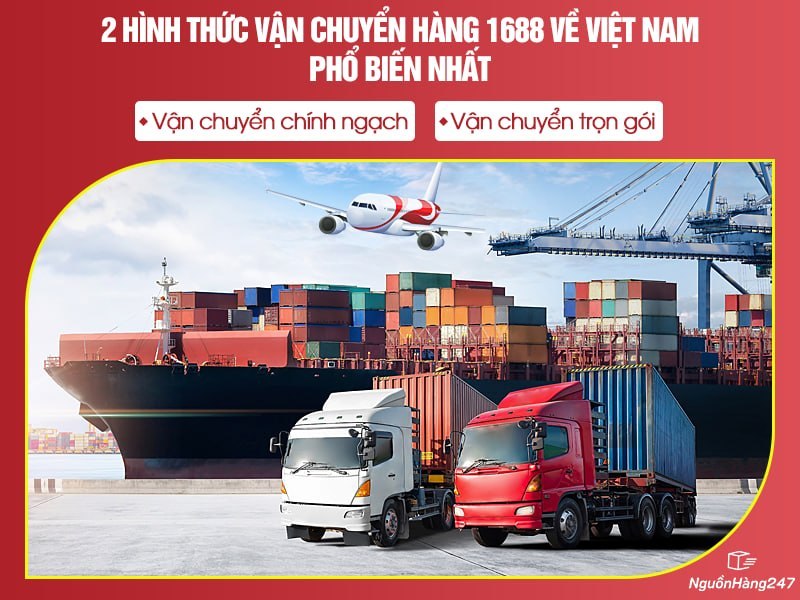 Hình thức vận chuyển hàng 1688 về Việt Nam phổ biến nhất