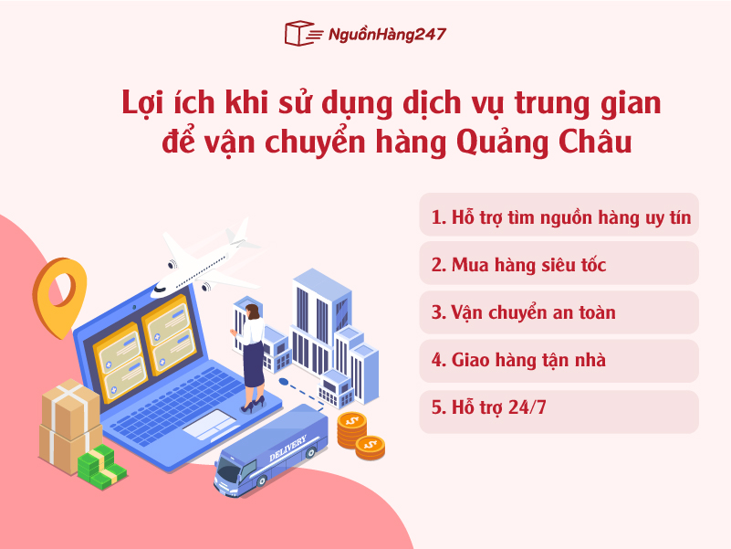 Lợi ích khi sử dụng dịch vụ trung gian để vận chuyển hàng Quảng Châu
