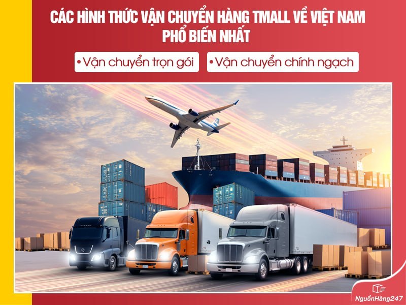 Các hình thức vận chuyển hàng Tmall về Việt Nam