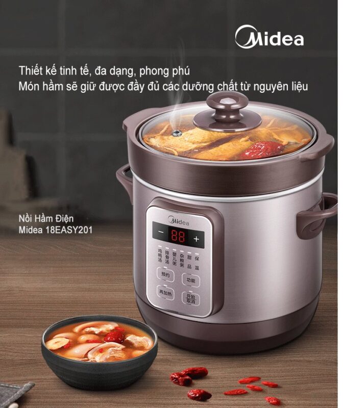Sản phẩm nồi nấu cháo chậm Midea