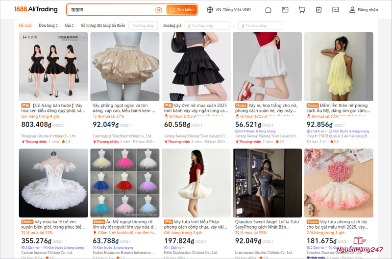 Nhập váy xòe Trung Quốc ở đâu giá sỉ tốt?