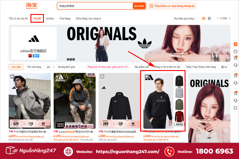 Nhấn vào sản phẩm 