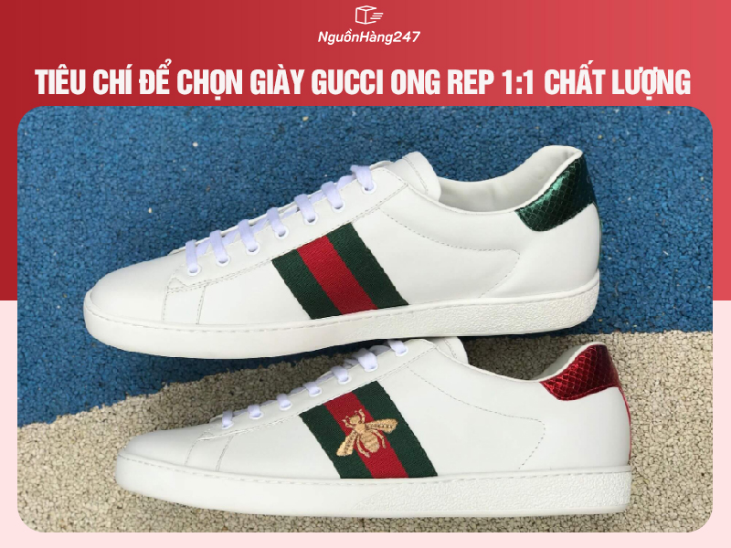 Cách chọn giày Gucci ong rep 1:1 chất lượng