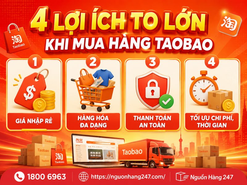 Những lợi ích nhận được khi order Taobao