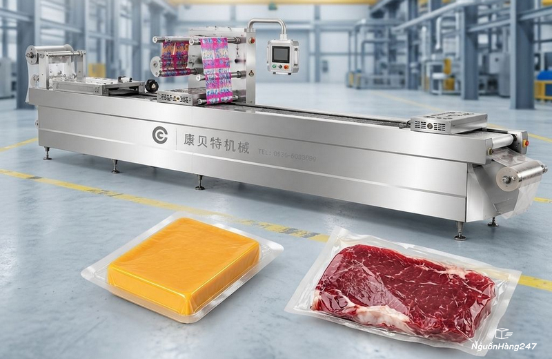 Máy hút chân không đóng gói dạng băng tải