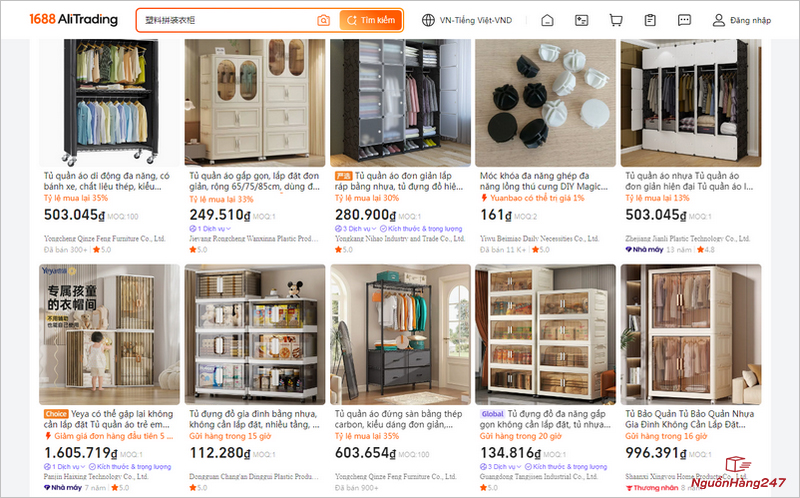 Gợi ý link shop nhập tủ nhựa lắp ghép Trung Quốc uy tín