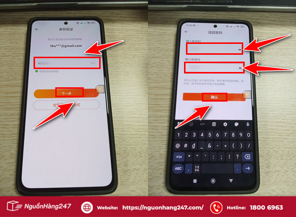 Lấy lại mật khẩu Taobao