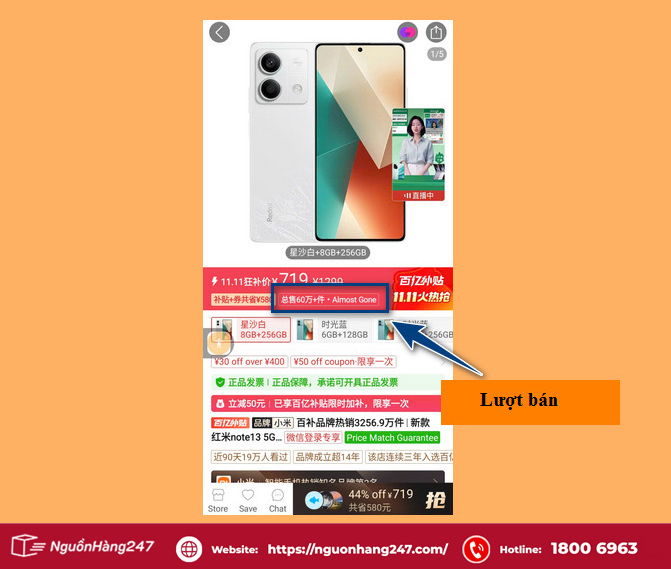 Xem lượt bán hàng