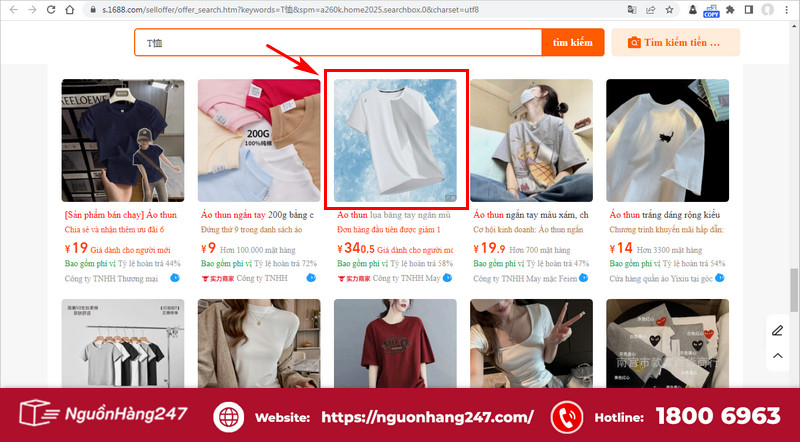 Chọn sản phẩm muốn mua 