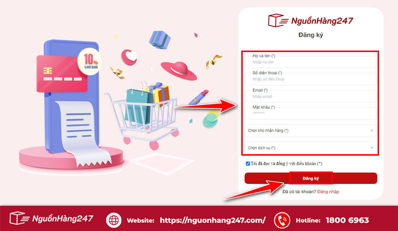 Điền thông tin đăng ký