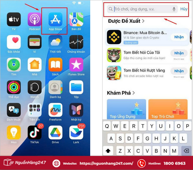 Truy cập vào App Store