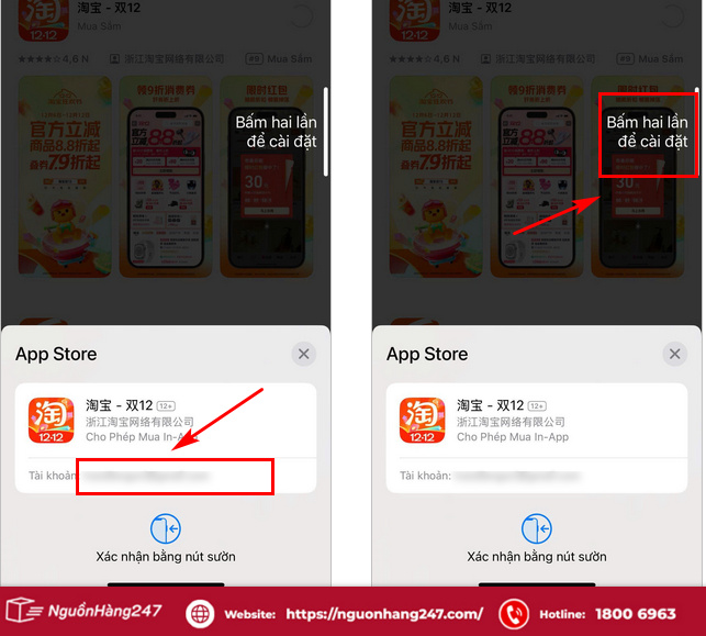 Cài đặt app Taobao 