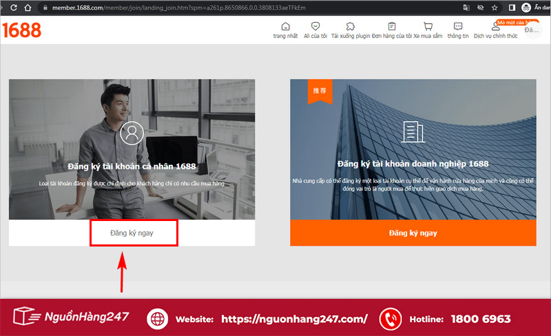 Nhấn đăng ký ngay