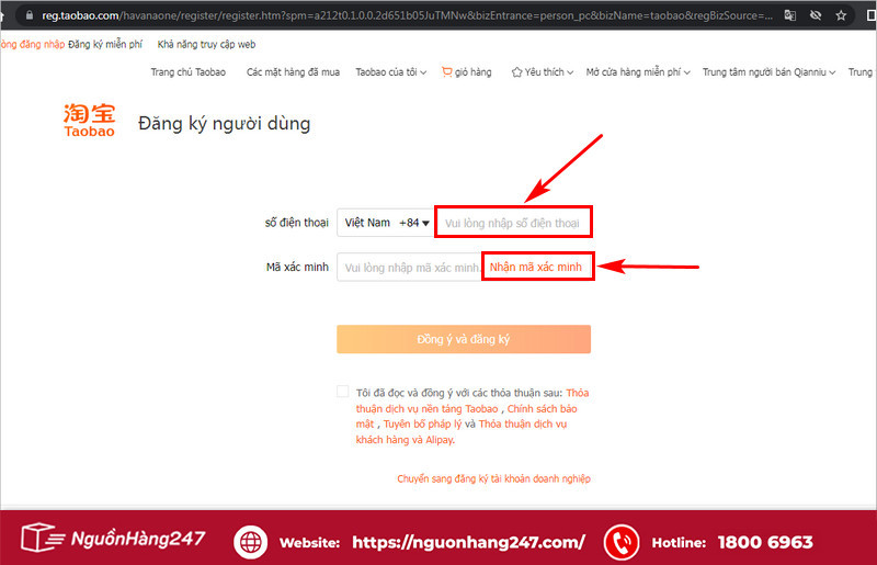 Điền số điện thoại