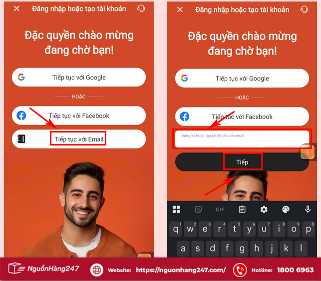 Nhập địa chỉ email