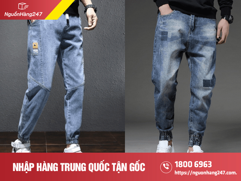 Nhập quần jean nam Quảng Châu cao cấp về Việt Nam