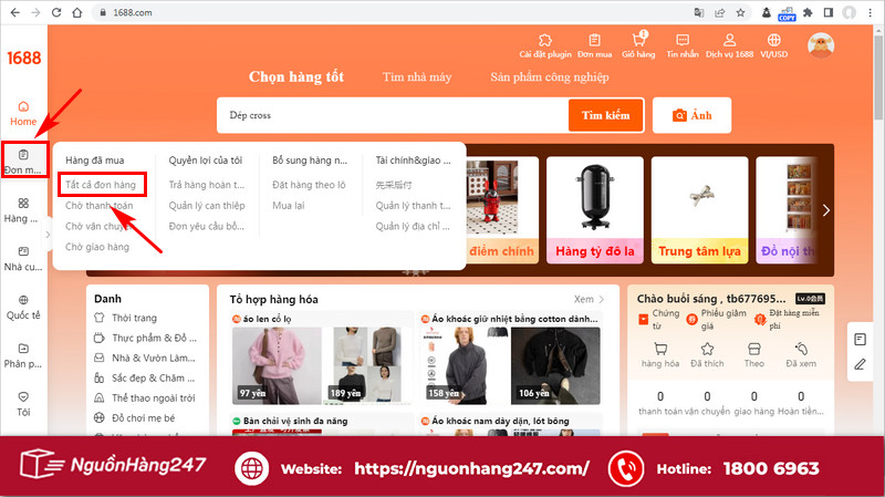 Chọn tất cả đơn hàng