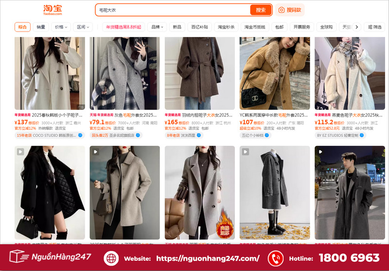 Shop order áo khoác dạ nữ quảng châu cao cấp