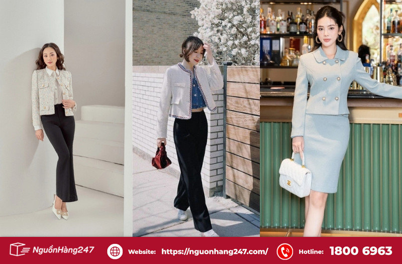 Áo khoác dạ tweed