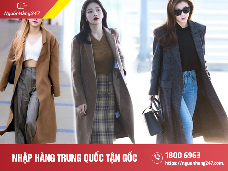 Áo khoác dạ nữ dáng dài