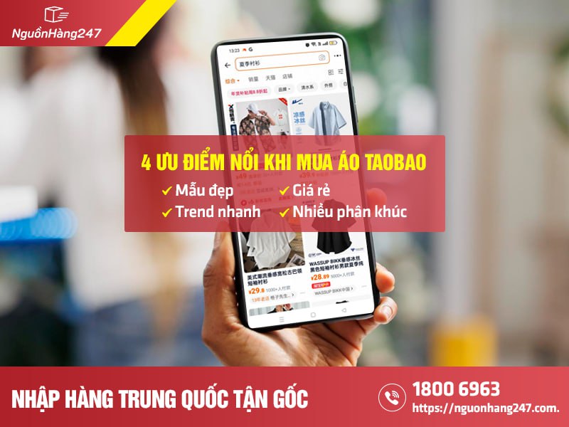 Ưu điểm khi mua áo Taobao