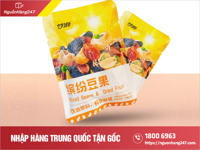 Gói hạt dinh dưỡng mix vị nội địa Trung