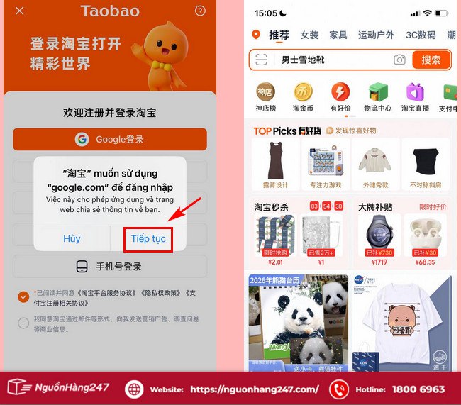 Chọn "Tiếp tục" để hoàn tất