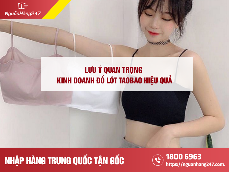 Lưu ý khi kinh doanh đồ lót  nhập trên Taobao