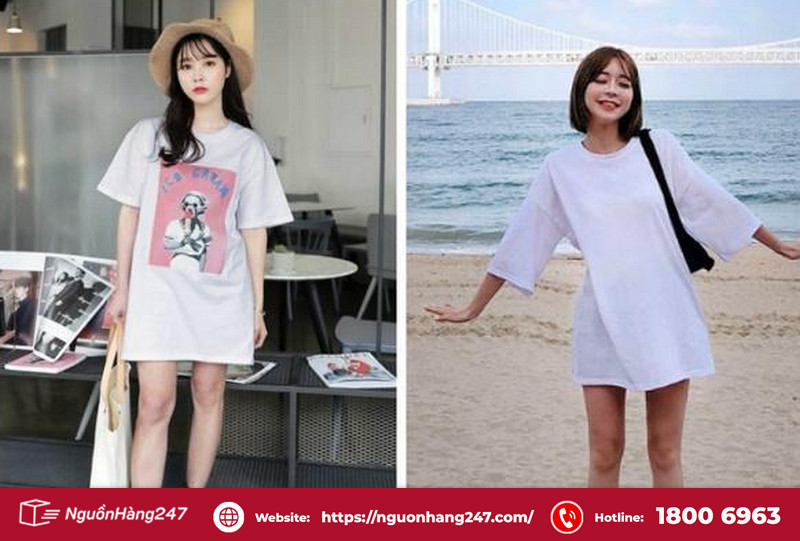 Áo thun form rộng Hàn Quốc